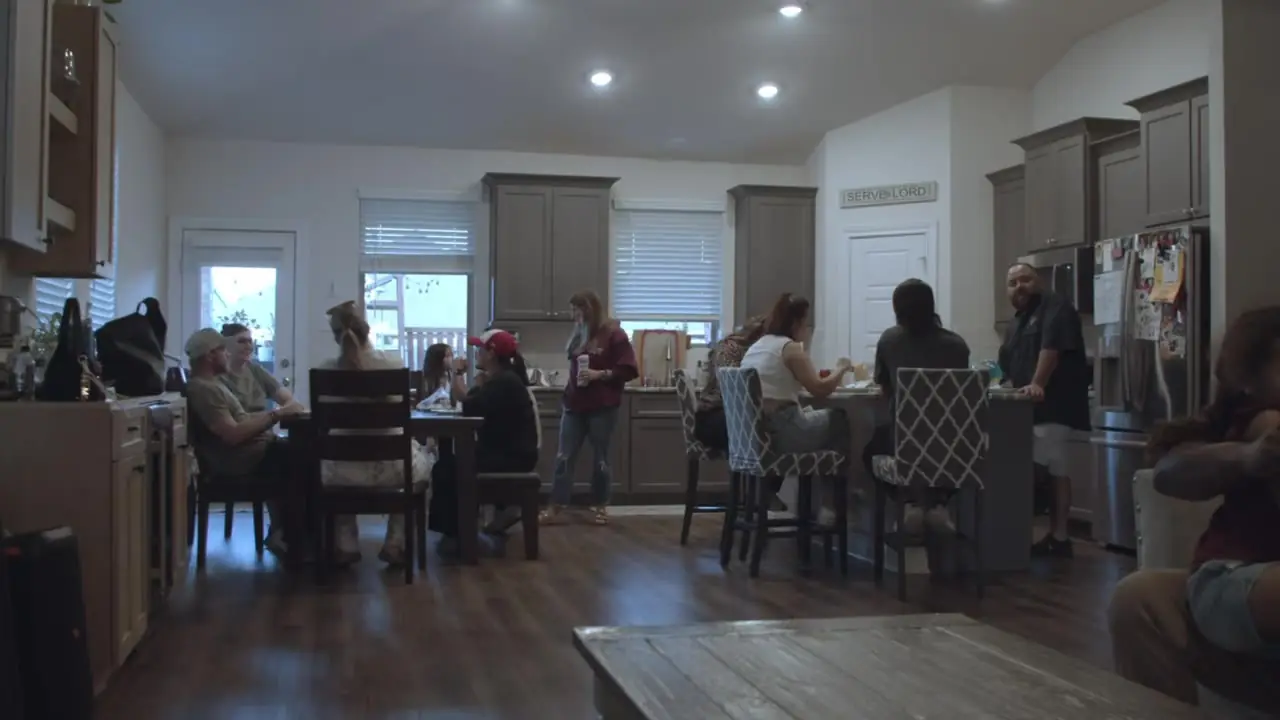 A House Church gathered around a kitchen table